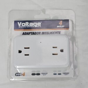 Adaptador Inteligente Multi-Puerto (4 Tomas + 4 USB)