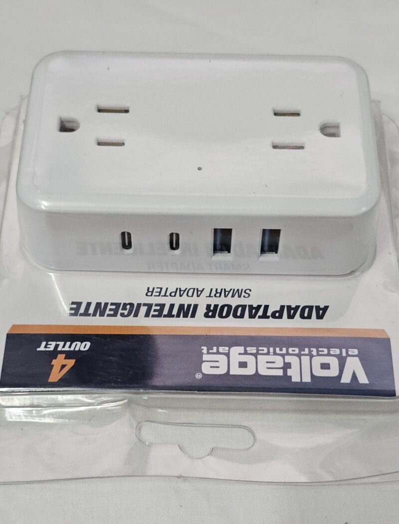 Adaptador Inteligente Multi-Puerto (4 Tomas + 4 USB)